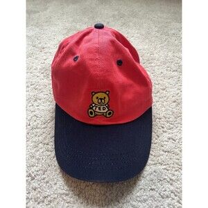 TEDDY FRESH Ted Hat Red Colorblock Adjustable Snapback Embroidered Red